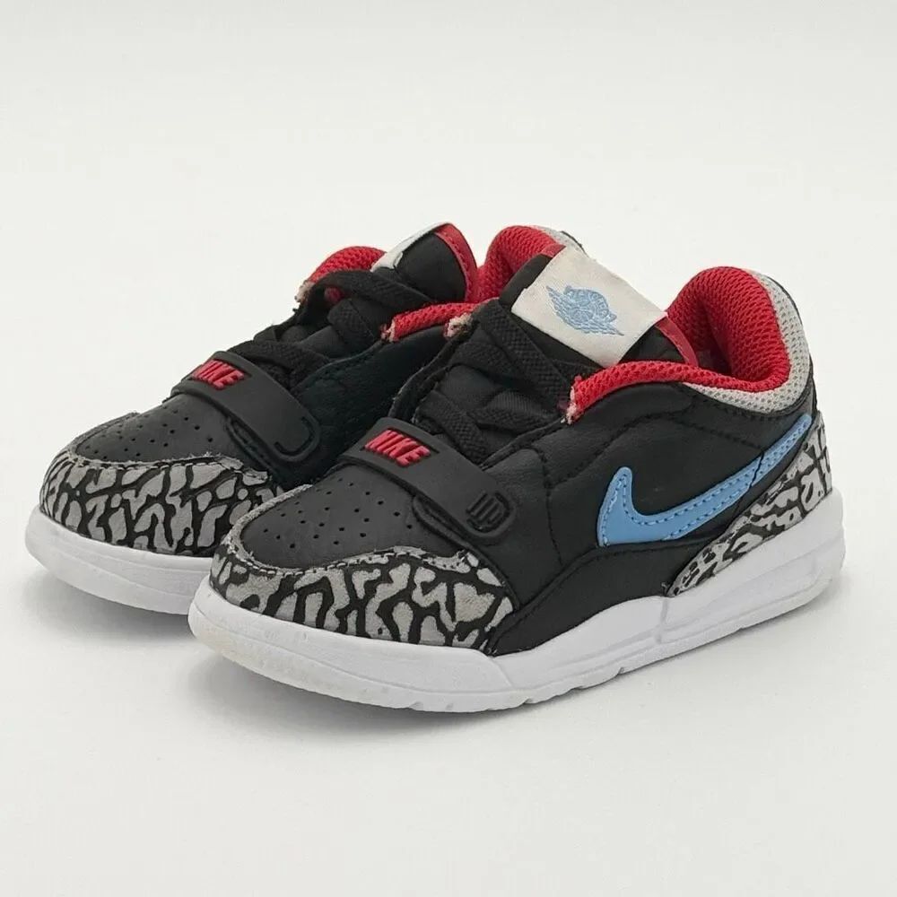 Jordan Legacy 312 Low Black Valor Blue White Hook and Loop - US Little Kids/Todd